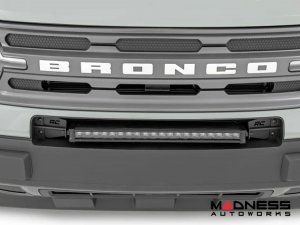Ford Bronco Sport Front Bumper Light Bar Mount w/ 20" Single Row Black Series LED w/ White DRL